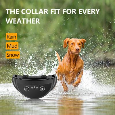 China With Rainproof And Rechargeable Power Saving Design Black Anti-bark Collar No Shock For Dogs for sale