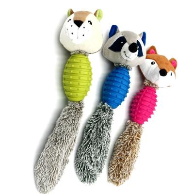 China Viable Plush Toys with Sound, Rubber Teeth, Plush Dolls for Cute Dogs Chew for sale