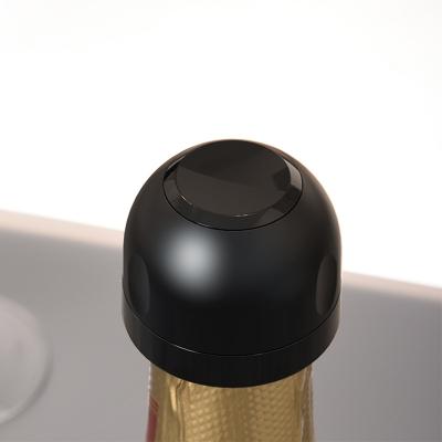 China Viable Logo Fit Any Bottle Stopper ABS Bar Accessories Custom Portable Wine Bottle Stoppers Silicone Champagne Stopper Food Grade for sale