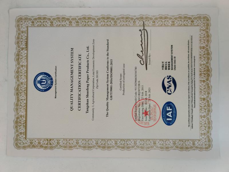 ISO9001 - Tier Trading (Tangshan) Co., Ltd.