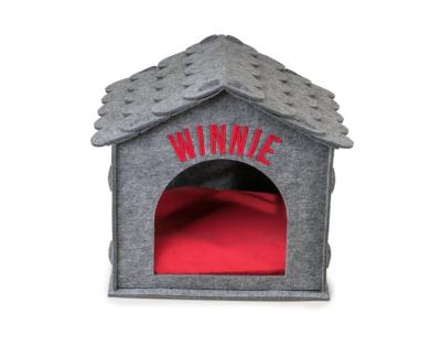 China Pet Travel Personalized Felt House. Handmade Gray Pet Bed/Comfortable Indoor Pet Room, Small Kennel, New Pet Gift for sale