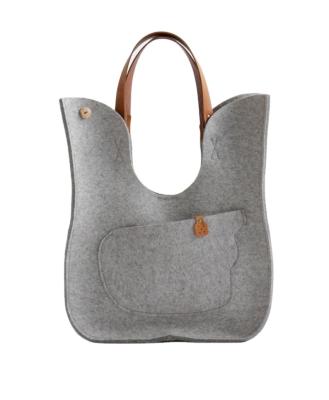 China Fashion wool felt handbag, bird felt bag, wool felt tote bags with zipper for kidss for sale