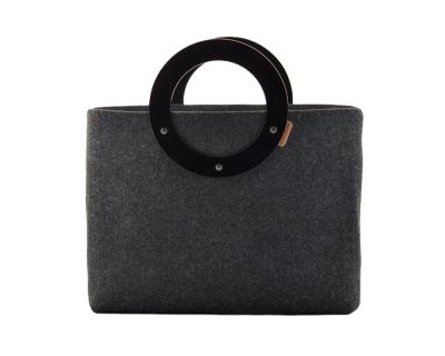 China Fashion felt purse, Tote Bag, large size felt bag with plexiglass handles, for sale