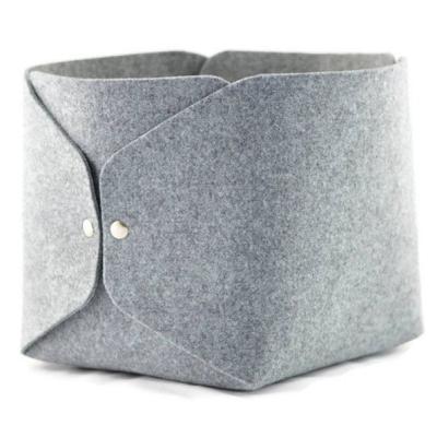 China Portable. Felt Storage Bin, Felt Basket Toys, Gray Felt Storage Bin for sale