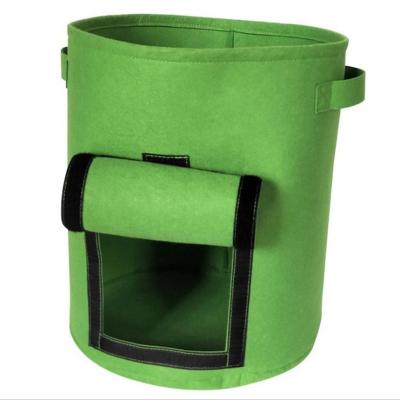 China 10 Gallon Felt Plant Grow Bag Factory Direct Sales Woolen Growing Bag Felt 10 Gallon Green Bag for sale