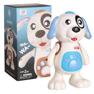 China 2021 New Cute Blue Electric Jumping Dog Popular Boys Indoor Toy Light Music Toys 74.5*38*93 for sale