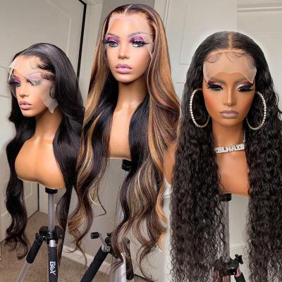 China Indian Hair Wholesale Cuticle Aligned Hair Tangle Free Colored Lace BOB Wigs, Transparent Lace Frontal Closure, Full Hair Hd Lace Front Wig For Black Women for sale