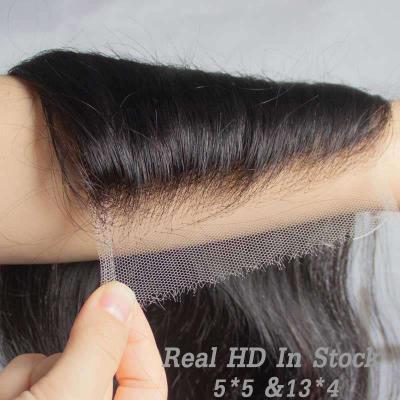 China Cuticle Aligned Hair Wxj Cuticle No Tangle Aligned Hair Wholesale Lace Up 5X5 Straight Hair Closure No Tangle No Shedding Straight Lace Cloaure With Baby Hair for sale