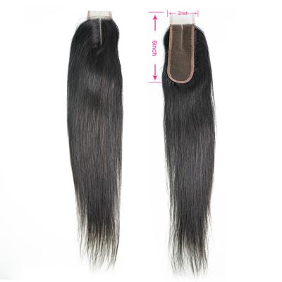 China Free Shipping Brazilian Swiss Hair Wxj Lace Closure Cuticle Aligned Tangle Free , 2X6 Kim K Straight Hair Closure With Baby Hair for sale