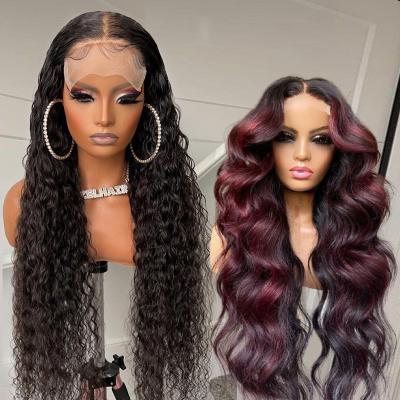 China 100% Hd Full Lace Human Hair Wigs Cuticle Aligned Tangle Free 13x6 Full Frontal Wigs For Black Women 360 Lace Frontal Wigs 13X4 Transparent Swiss Virgin Sellers for sale