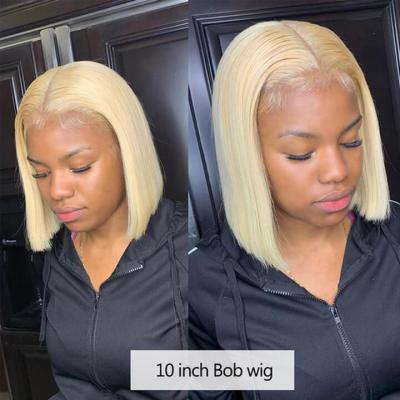 China Blonde Bob Human Hair Wigs, Wholesale Price 613 Cuticle Aligned Hair Wxj Lace Front Wigs No Tangle Peruvianshort 613 Hair Wigs For Black Women for sale