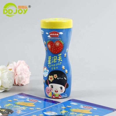 China Waterproof Customized Design PET/PVC Shrink Sleeve Wrap Plastic Bottle Labels Shrink Sleeve For Bottle for sale