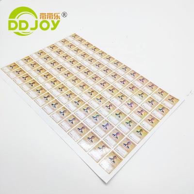 China Holographic anti-counterfeit code anti-counterfeiting /QR sticker laser security label silver digital anti-counterfeiting special cut-off label for sale