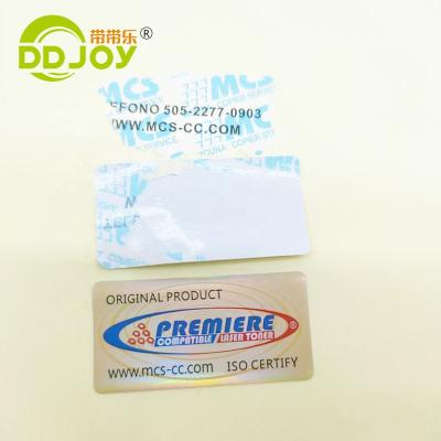 China New arrival cheap custom anchored eggshell vinyl sticker/paper anti-counterfeiting ultra destructible labels with free design for sale