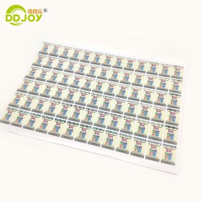 China Anti-Counterfeiting Custom Technology Sticker Paper Anti-Counterfeiting Label With Security Thread for sale