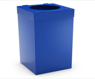 China Collapsible Soft Plastic Recycling Bin With Lid PP Corrugated Trash Crates Collapsible Bin Boxes for sale