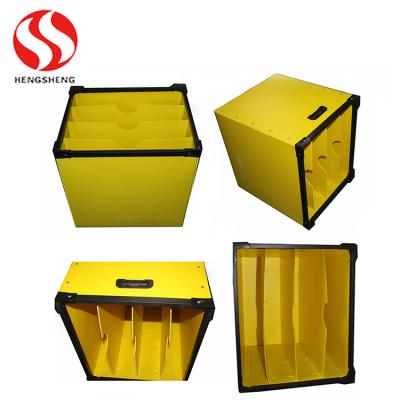 China Reusable reusable corrugated plastic moving stackable blue plastic box pp plastic box pp storage box sustainable reuse for sale