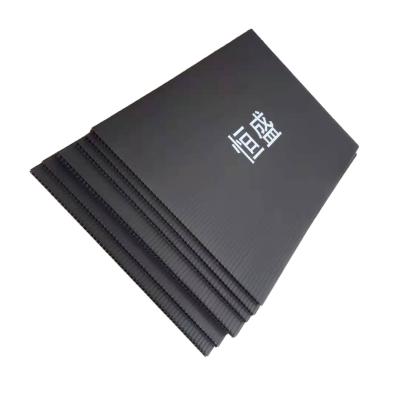 China Waterproof And Damping Black Color Anti Static Conductive Coroplast Corflute Corrugated Plastic PP ESD Divider Box for sale