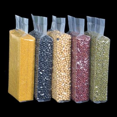 China 0.25-5KG Moisture Proof Customized Rice Packaging Bags PA/PE Rice Brick Transparent Vacuum Bag for sale