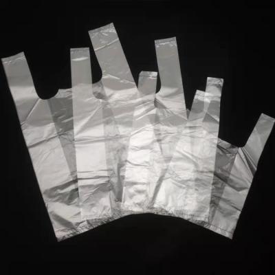 China Wholesale Recyclable HDPE Clear Recyclable LDPE Vest Carrier Plastic Shopping Bags for sale