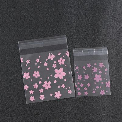 China Moisture Proof Cherry Frosted Translucent Candy Cookies Small Self Adhesive Plastic Gift Packaging Bags for sale