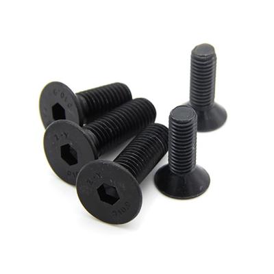 China Round 10.9 Cup Round Head M2-M20 Oxide Socket Csk Level Flat Black Machine Screws for sale