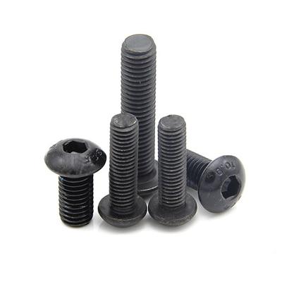 China Round Black Galvanized Head Fasteners Hex Socket Button Carbon Steel Stainless Steel Wood Bulk Screws for sale