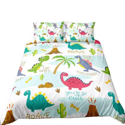 China Clean Design Duvet Cover BOMCOM Good Quality Dinosaur Series Bed Pillow Case Set 100% Cotton Duvet Cover for sale