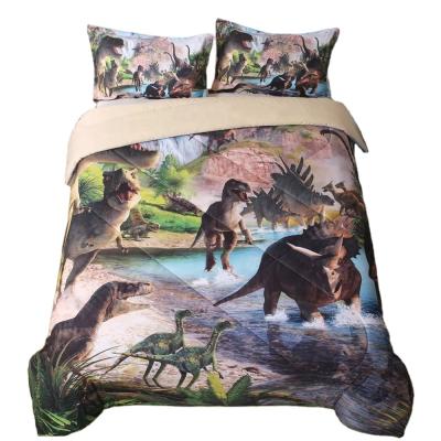 China Own Design Quilt Cover BOMCOM Factory Dinosaur Series Bed Quilt White Hot Sale Hotel Bedding Set Duvet Cover Online for sale