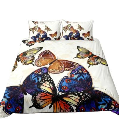 China Own Design Duvet Cover BOMCOM Hot Selling Lepidoptera Series 3d Printed Bedding Set Luxury Comforter Set Thick Queen Winter Duvet Cover for sale