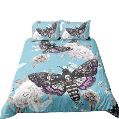 China Own Design Duvet Cover BOMCOM Factory Chinese Lepidoptera Series Set King 100% Cotton Bedding Sets Duvet Cover for sale