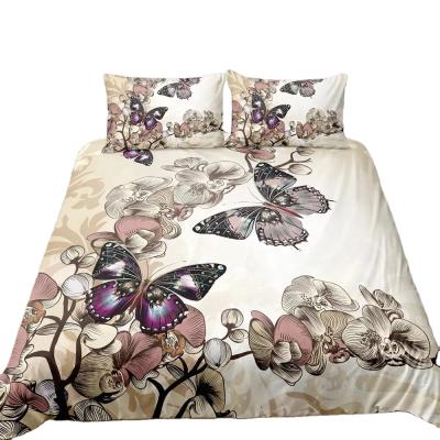 China Own Design Quilt Cover BOMCOM Factory Direct Supply Lepidoptera 3d Series Duvet Covers 240x260 Cotton Set Duvet Cover for sale