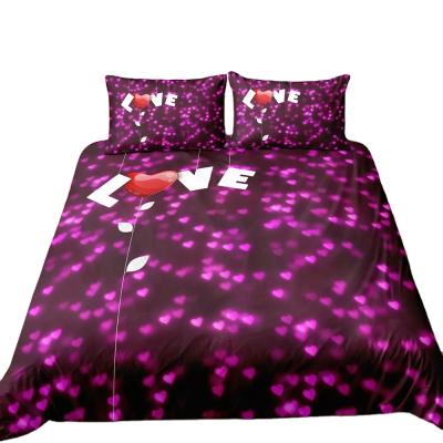 China Own Design Quilt Cover BOMCOM Factory Price Series Colorful Pattern Bedding Set Romantic Quilts And Duvet Covers for sale