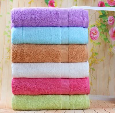 China NEW 15 QUICK DRY colors! In Stock Low Twist Wholesale Quality Cotton 70*140cm Bath Towels Premium Pink Color for sale