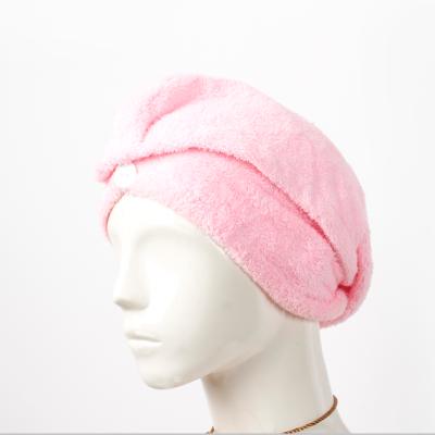 China Microfiber Terry Turban Hat Hair Dryer Wrap Soft Shower Spa Head Dry Hair Towel for sale