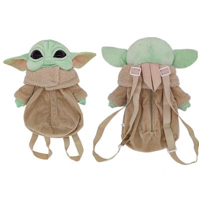 China Baby Yoda School Bag Plush Toy Stuffed Doll Plush Baby Yoda Bags Custom Kids Yoda Plush Bags Backpack for sale