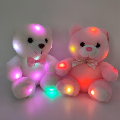 China Wholesale 22cm LED Teddy Bear Plush Stuffed Plush Valentine's Day Gift 22cm LED Light Glowing Plush Toy for sale