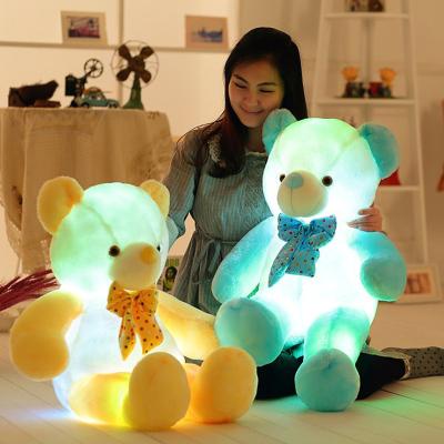 China Plush Led Teddy Bear 50cm LED Teddy Bears Stuffed Animals Plush Toy Colorful Glowing Gift for Kids for sale