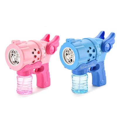 China Children Bubble Toy Outdoor Toy Wholesale Summer Toy Electric Bazooka Angel Gun Toy Gatling Bubble Gun Machine for sale