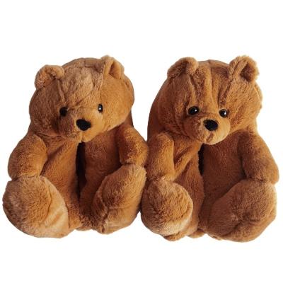 China Teddy Bear Slippers 2022 waterproof for women sell new Bedroom wholesale Teddy Bear Slippers plush style slippers for sale