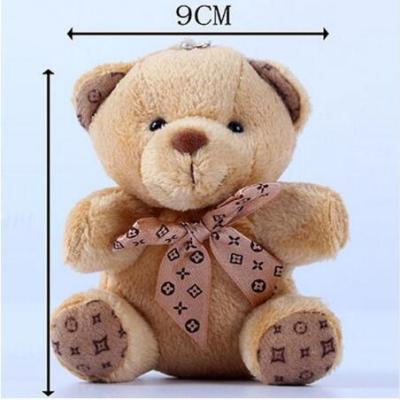 China Free sample plush teddy bear key chain/small plush teddy bear keychains/stuffed bear key ring for sale