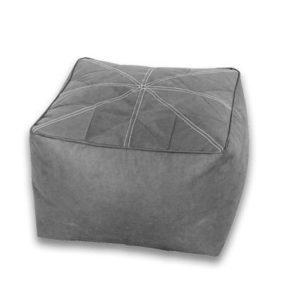 China Easy To Move Soft Star Blast Faux Suede Stool Moroccan Bean Bag Cover for sale