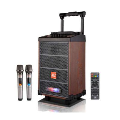 China Listen Video JBZ 1201 BT Speaker 12 Inch With LED Lights Outdoor Portable Cart Speaker, Wooden Player for sale