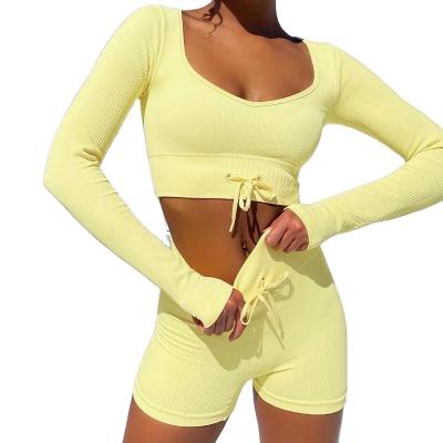 China Custom Fashion Color Casual Sheer Comfortable Women's Jogging Tracksuits Sets Long Sleeve Breathable Breathable Sportswear for sale