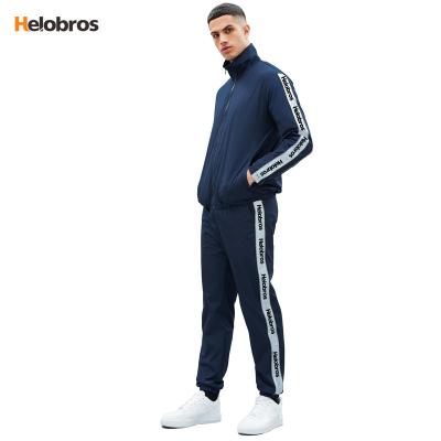 China Custom 100% Customization Mens Anti-UV Nylon Suit Good Quality Training Navy Printed Nylon Tracksuit for sale