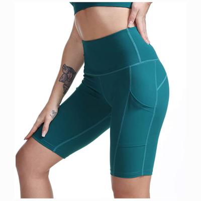 China Women Hot Tight Biker Designer Yoga Sport Jogger Customs Agents Training Bulk Anti-wrinkle Selling Running Shorts With Pocket for sale