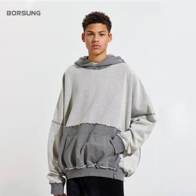 China 2020 Anti-wrinkle High Quality Men's Cotton Hoodies Loose Patchwork Color Blocked Mens Hoodies Street Wear for sale