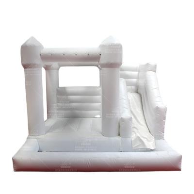 China PVC Interactive Inflatable Game White Bouncy Castle For Wedding Combo House Bouncer On Sale for sale