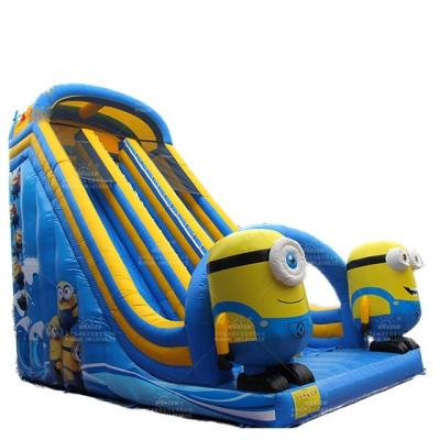 China Factory price high quality PVC inflatable bouncing castle with slide, custom cartoon inflatable dry slide for sale for sale