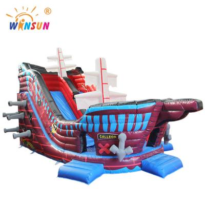 China PVC factory hot sale commercial inflatable water slide jumping bouncy castle with pool new design waterslide for boats for sale